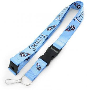 NFL Tennessee Titans Team Lanyard Keychain ID Holder NFL Fan Accessory, Blue