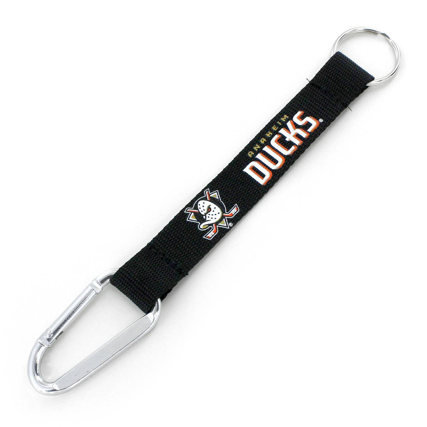 NHL Anaheim Ducks Carabiner Lanyard Keychain ID Holder NHL Fan Accessory Keychain