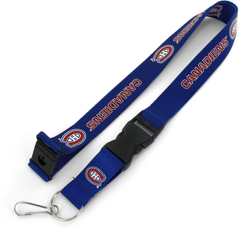 NHL Montreal Canadiens Team Lanyard Keychain ID Holder NHL Fan Accessory, Blue