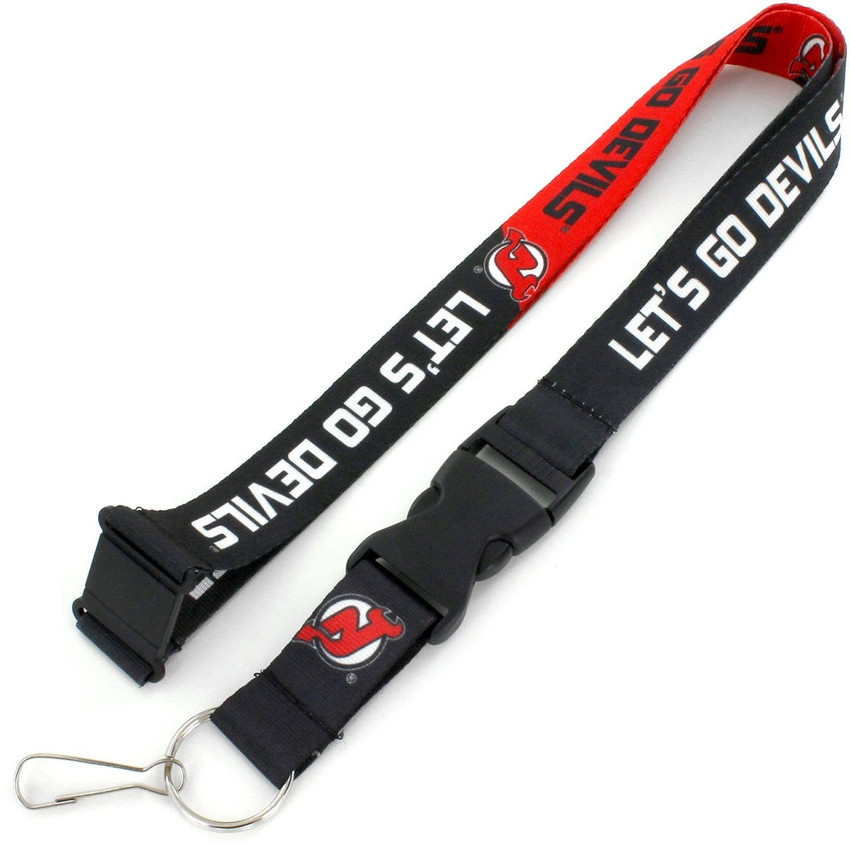 NHL New Jersey Devils Slogan Lanyard Keychain ID Holder NHL Fan Accessory