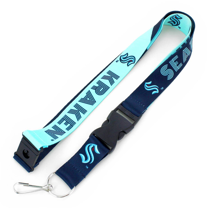 NHL Seattle Kraken Crossfade Lanyard Keychain ID Holder NHL Fan Accessory