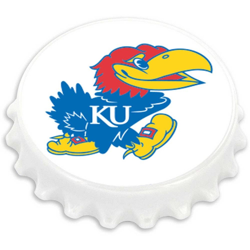 NCAA Kansas Jayhawks Bottle Cap Bottle Opener Magnet