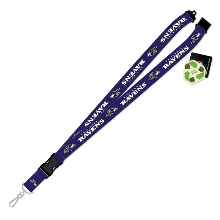 Baltimore Ravens Team Logo Lanyard Keychain ID Holder NFL Fan Accessory