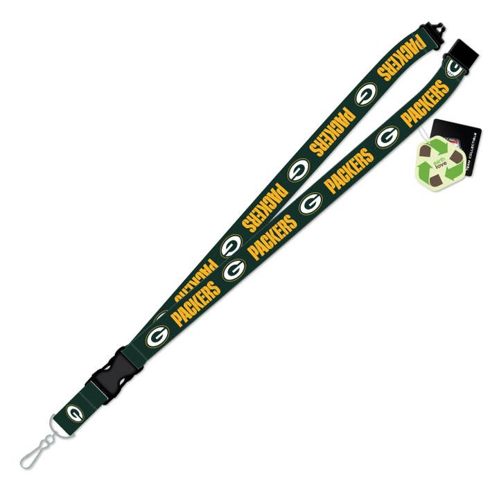 Green Bay Packers Team Logo Lanyard Keychain ID Holder NFL Fan Accessory