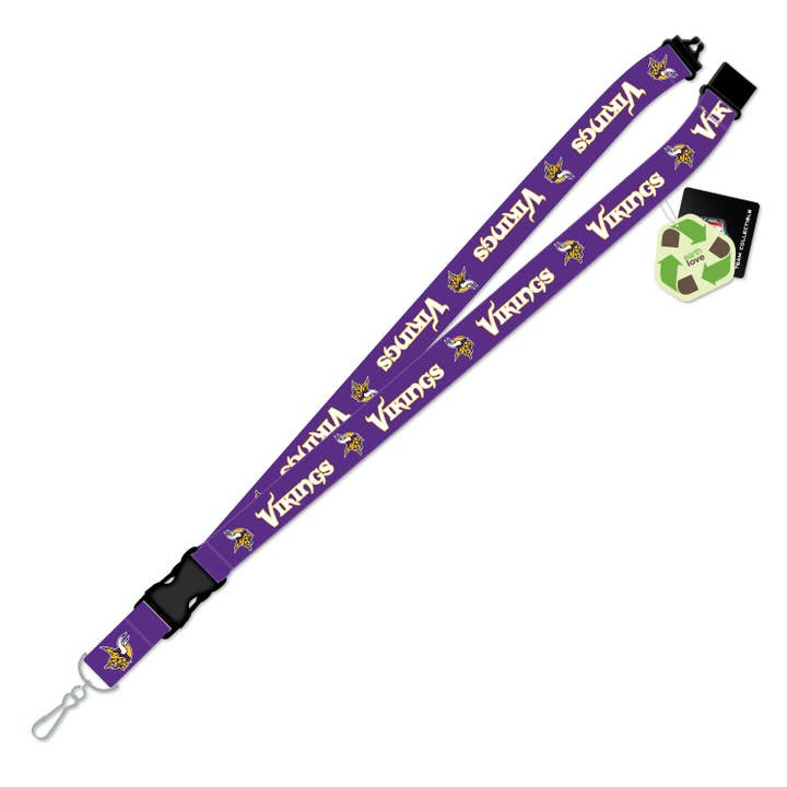 Minnesota Vikings Team Logo Lanyard Keychain ID Holder NFL Fan Accessory