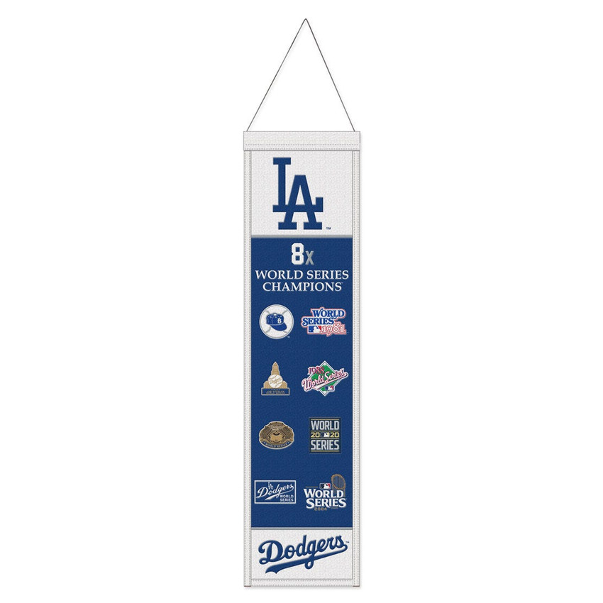 World Series Champions Los Angeles Dodgers Wool Banner 8x32