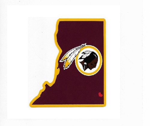 Washington Redskins Home State Vinyl Sticker