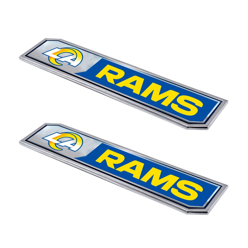 Los Angeles Rams Embossed Truck Emblem 2-pk Primary Logo & Wordmark