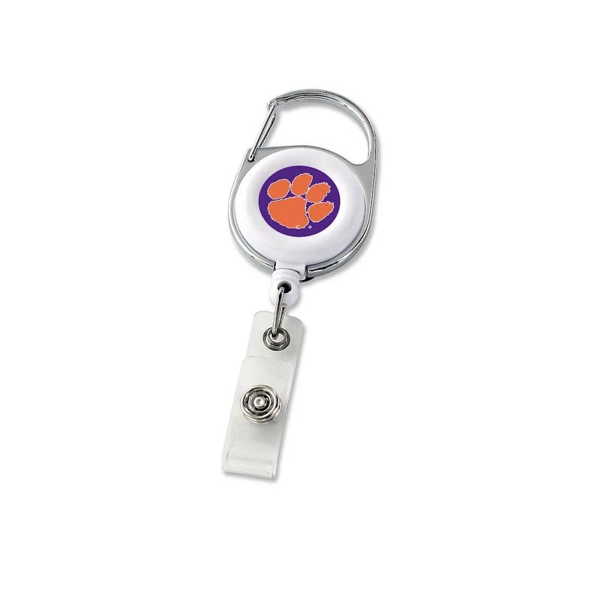 NCAA Clemson Tigers Deluxe Clip Badge Reel