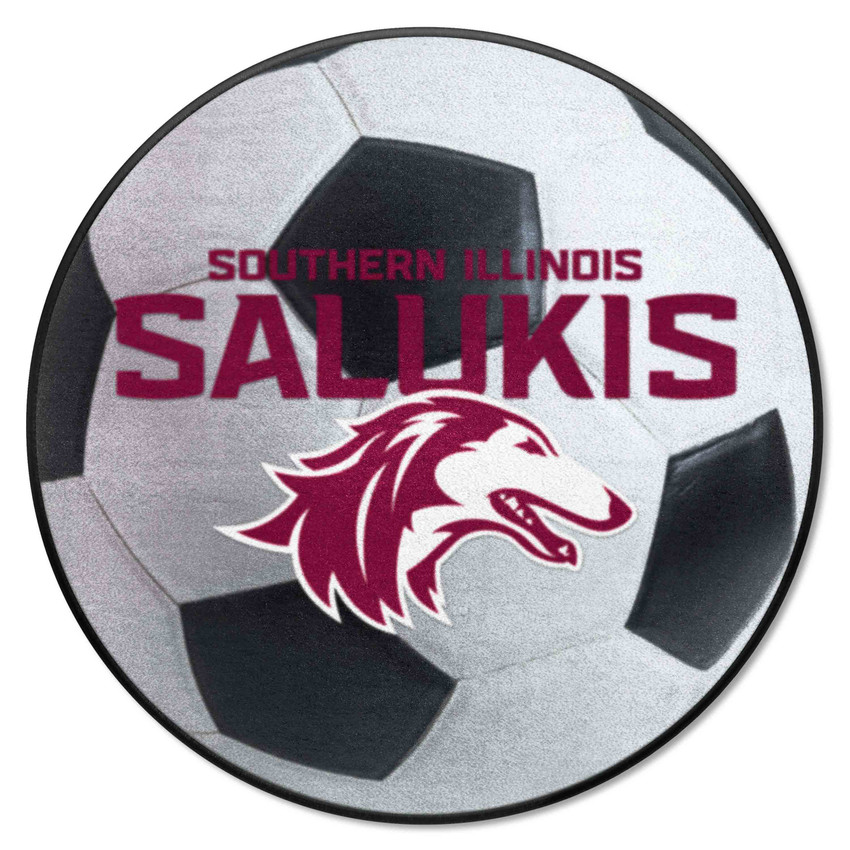 Southern Illinois Salukis Soccer Ball Rug - 27in. Diameter