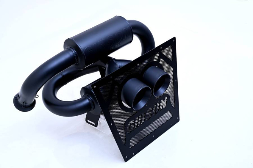 Gibson Exhaust 2023–2026 Can-Am Maverick R 2-Seat UTV Performance Exhaust System – Black Ceramic Dual Tip – 98057