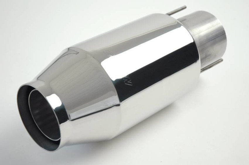 Gibson Stainless Steel Transom Mount Marine Exhaust Bullet Muffler – 4" Diameter – 110002