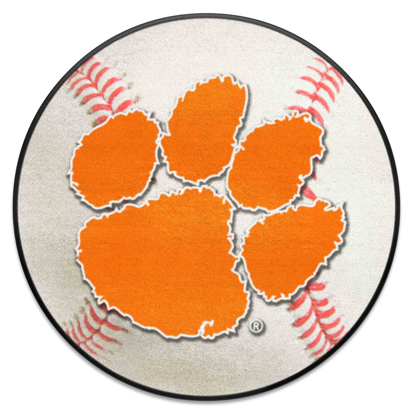 Clemson Tigers Baseball Rug - 27in. Diameter A