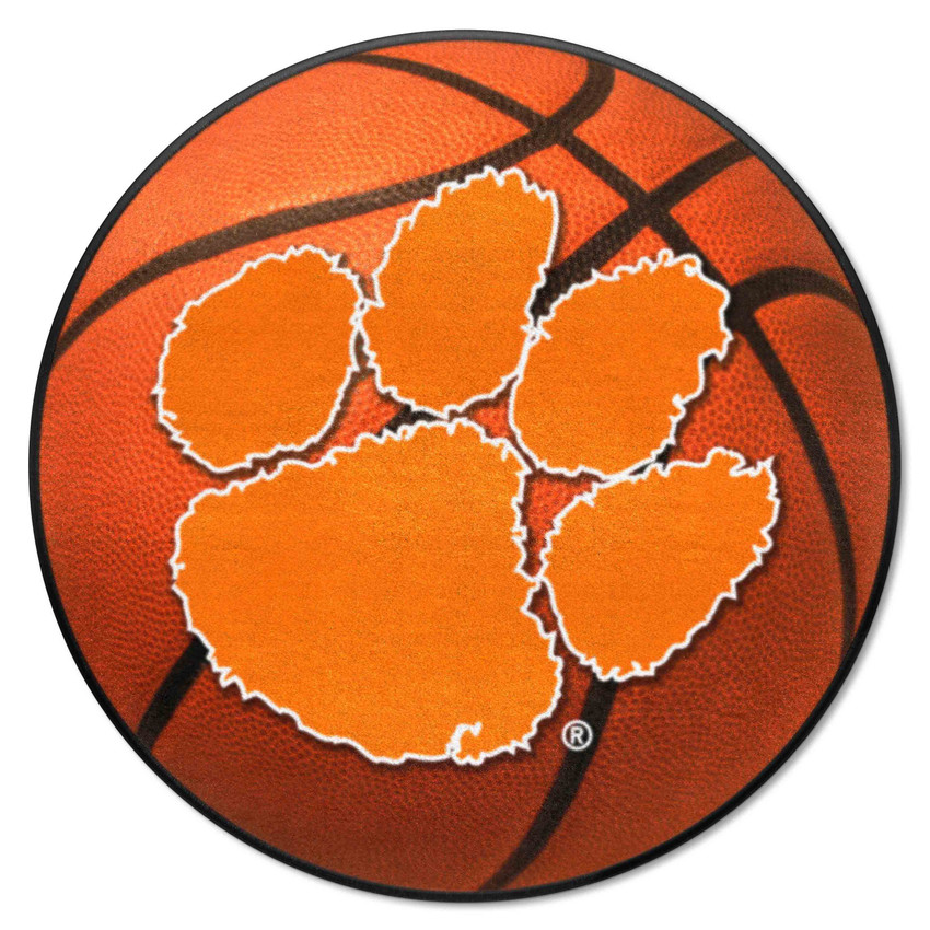 Clemson Tigers Basketball Rug - 27in. Diameter A