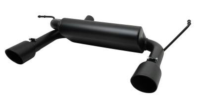 Gibson Exhaust 2007–2011 Jeep Wrangler JK 3.8L & 2012–2017 Jeep Wrangler JK 3.6L Axle-Back Performance Exhaust - Dual Split Black - 617303-B