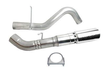 Gibson Exhaust 2011–2019 Chevy Silverado 2500HD / GMC Sierra 2500HD & 3500HD 6.6L Diesel Filter-Back Performance Exhaust – Single Black – 615623B