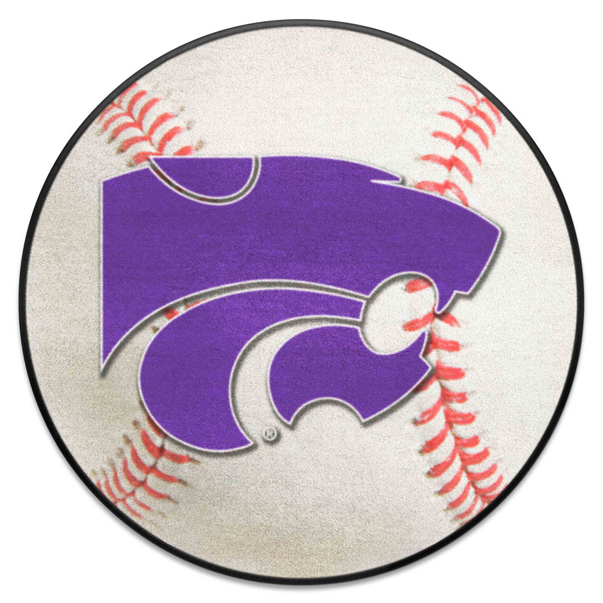 Kansas State Wildcats Baseball Rug - 27in. Diameter A