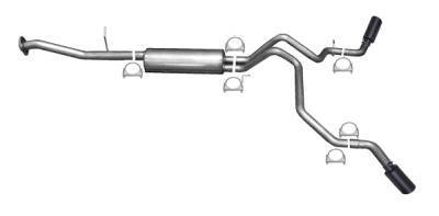 Gibson Cat-Back Exhaust for 2000–2006 Chevy Suburban / GMC Yukon XL / Chevy Avalanche 4.8L / 5.3L – Dual Extreme Black (65562B)