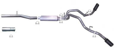 Gibson Cat-Back Exhaust for 2010–2013 Chevy Silverado / GMC Sierra 1500 4.8L / 5.3L / 6.0L – Dual Extreme Black (65637B)