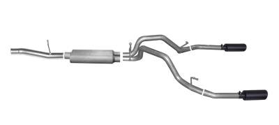 Gibson Cat-Back Exhaust for 2010–2018 Chevy Silverado / GMC Sierra 1500 4.8L / 5.3L – Dual Split Black (65654B)