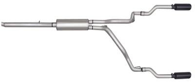 Gibson Cat-Back Performance Exhaust for 2005–2011 Dodge Dakota 4.7L – Dual Split Black (66539B)
