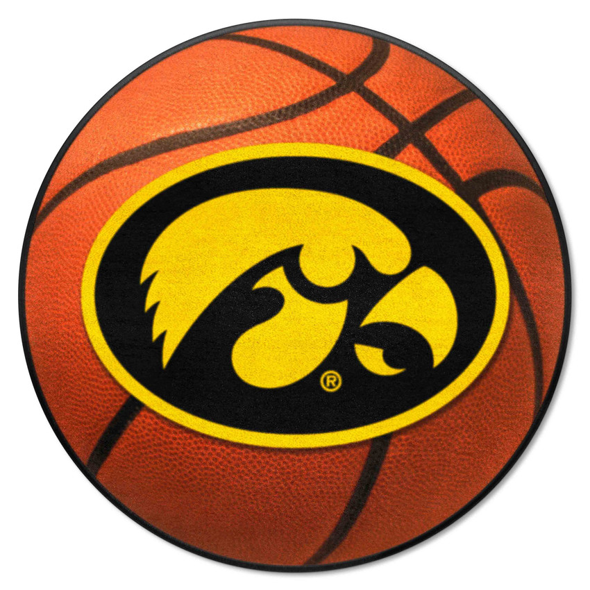 Iowa Hawkeyes Basketball Rug - 27in. Diameter A