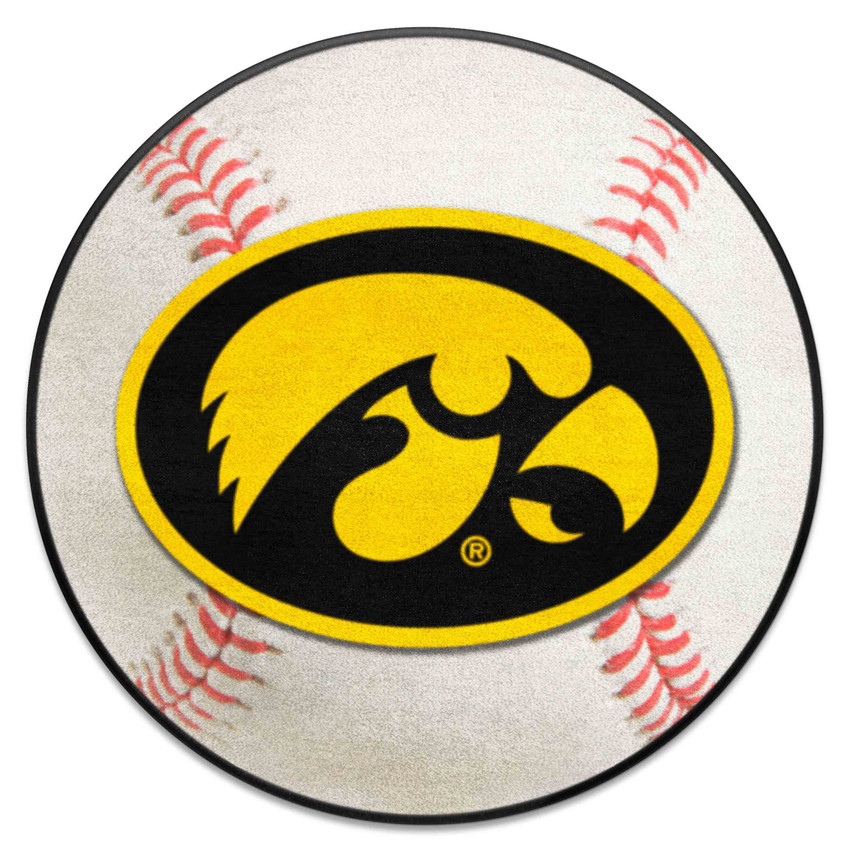 Iowa Hawkeyes Baseball Rug - 27in. Diameter A