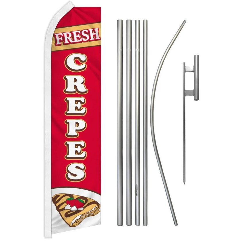 Crepes Super Flag & Pole Kit