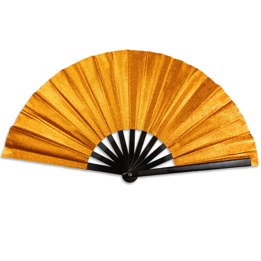 Glitter Orange  X-Large Hand Fan