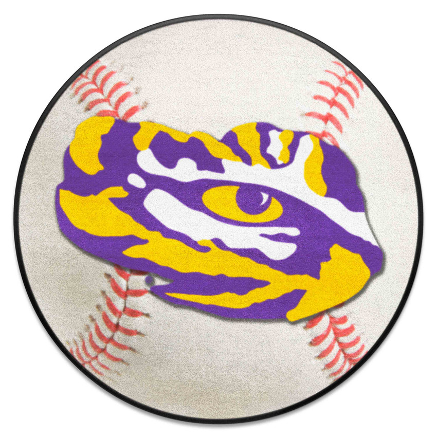 LSU Tigers Baseball Rug - 27in. Diameter A