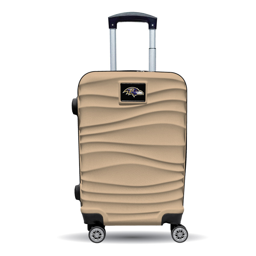 Baltimore Ravens Color Blitz 21-Inch Hard-Shell Carry-On Spinner Luggage with TSA Lock - Tan