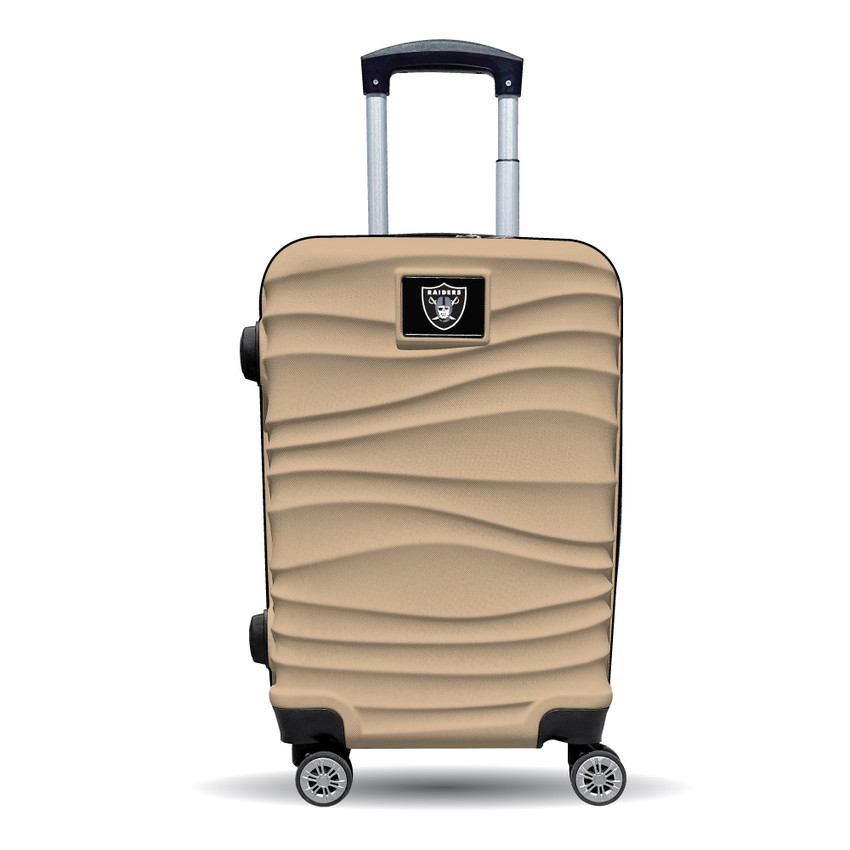 Las Vegas Raiders Color Blitz 21-Inch Hard-Shell Carry-On Spinner Luggage with TSA Lock - Tan