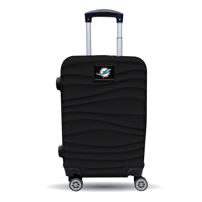 Miami Dolphins Color Blitz 21-Inch Hard-Shell Carry-On Spinner Luggage with TSA Lock - Black