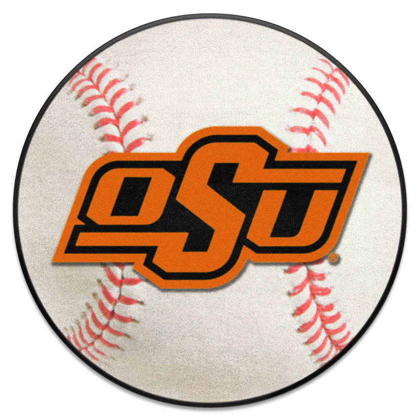 Oklahoma State Cowboys Baseball Rug - 27in. Diameter A