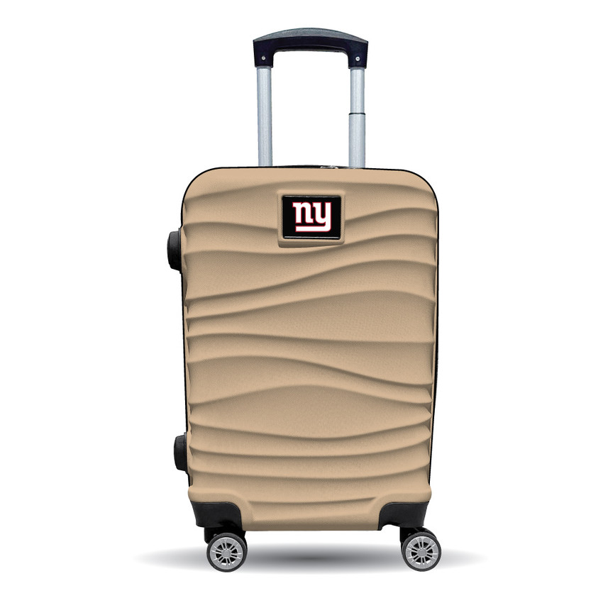 New York Giants Color Blitz 21-Inch Hard-Shell Carry-On Spinner Luggage with TSA Lock - Tan