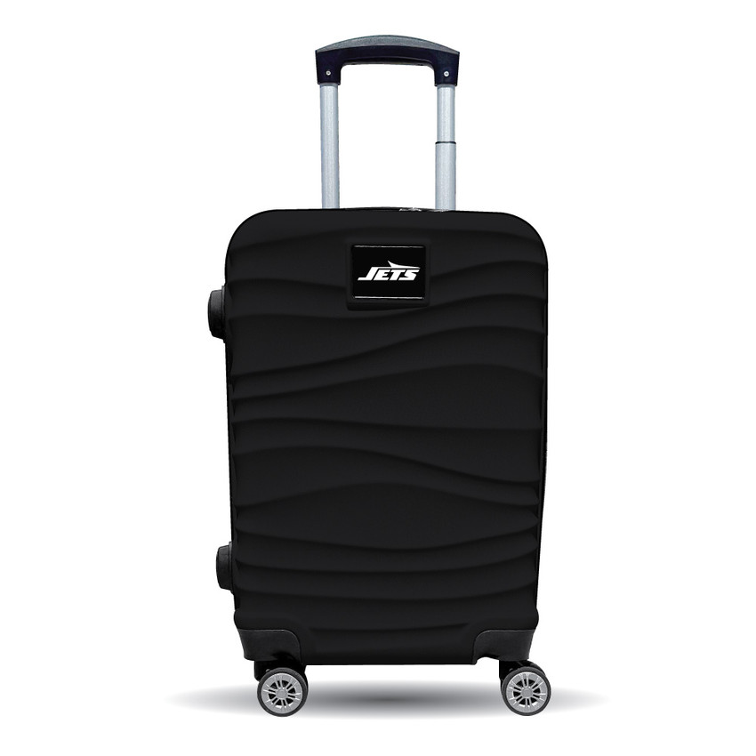 New York Jets Color Blitz 21-Inch Hard-Shell Carry-On Spinner Luggage with TSA Lock - Black