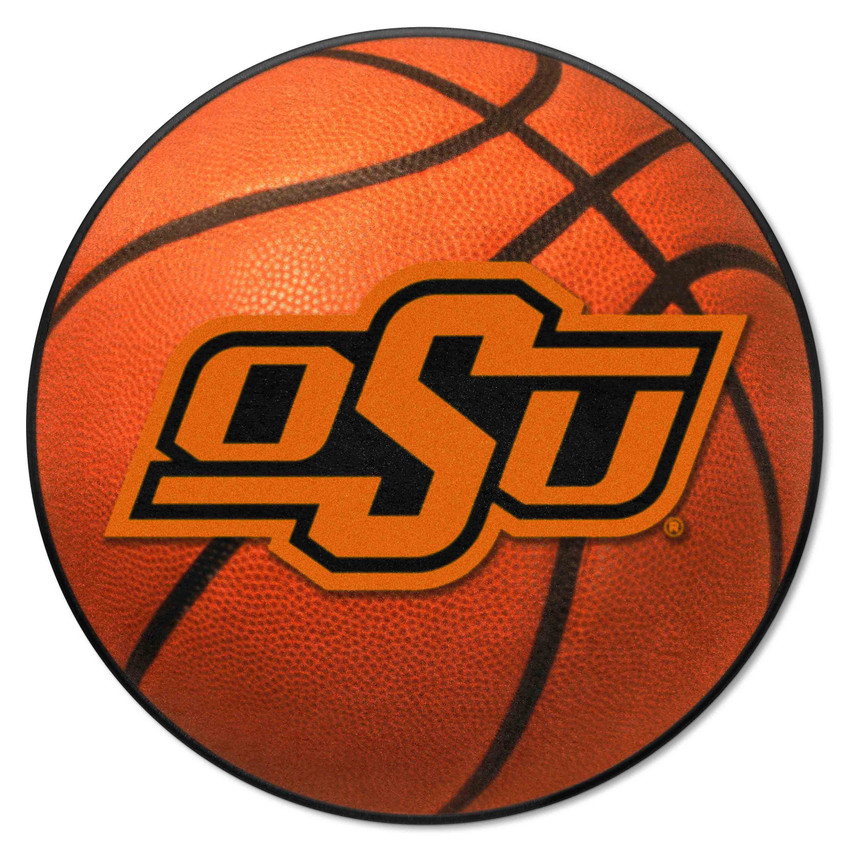 Oklahoma State Cowboys Basketball Rug - 27in. Diameter A
