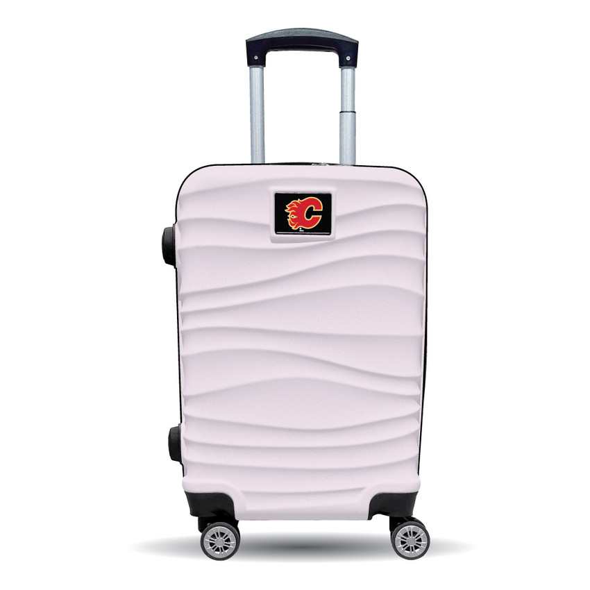 Calgary Flames Color Blitz 21-Inch Hard-Shell Carry-On Spinner Luggage with TSA Lock - Pink