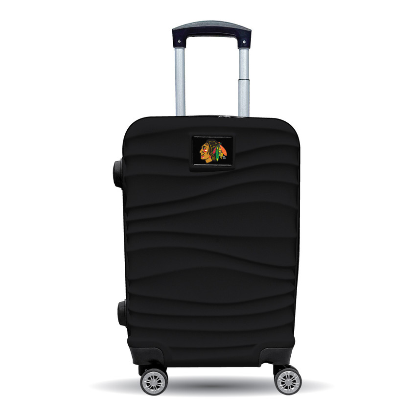 Chicago Blackhawks Color Blitz 21-Inch Hard-Shell Carry-On Spinner Luggage with TSA Lock - Black