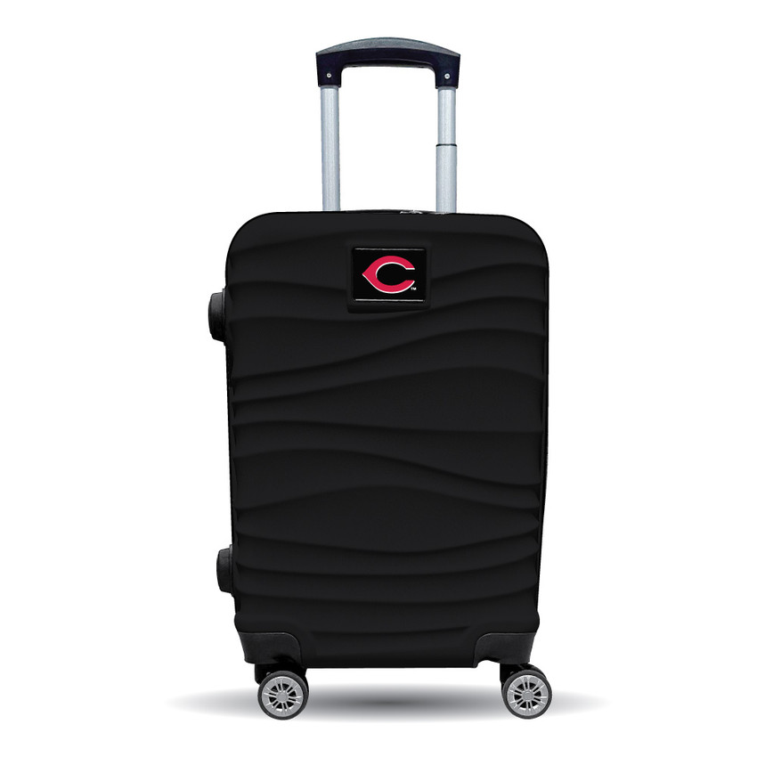 Cincinnati Reds Color Blitz 21-Inch Hard-Shell Carry-On Spinner Luggage with TSA Lock - Black