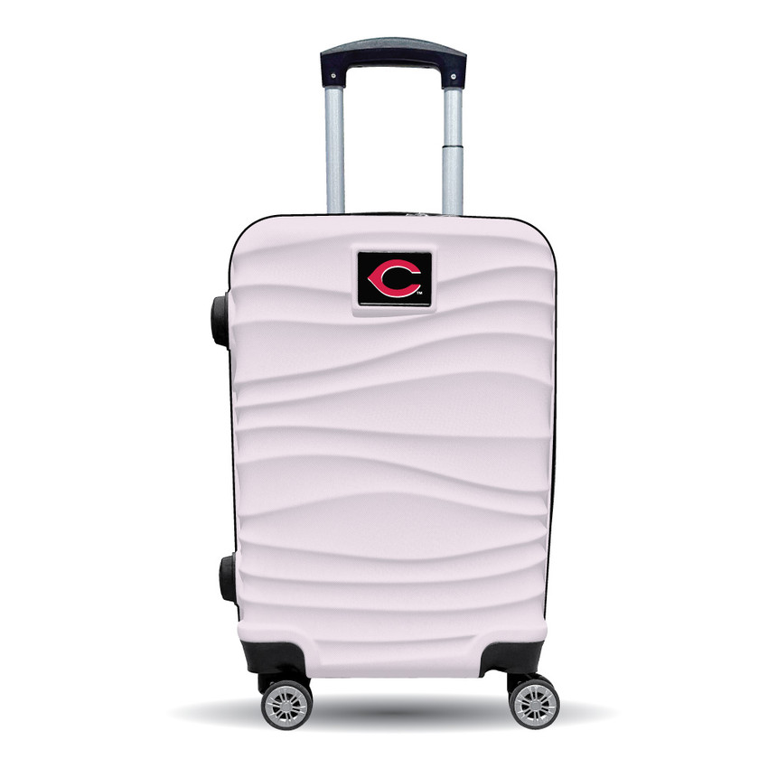 Cincinnati Reds Color Blitz 21-Inch Hard-Shell Carry-On Spinner Luggage with TSA Lock - Pink