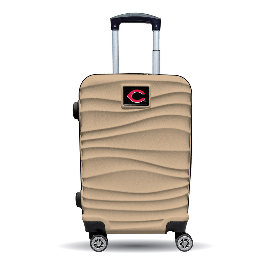 Cincinnati Reds Color Blitz 21-Inch Hard-Shell Carry-On Spinner Luggage with TSA Lock - Tan