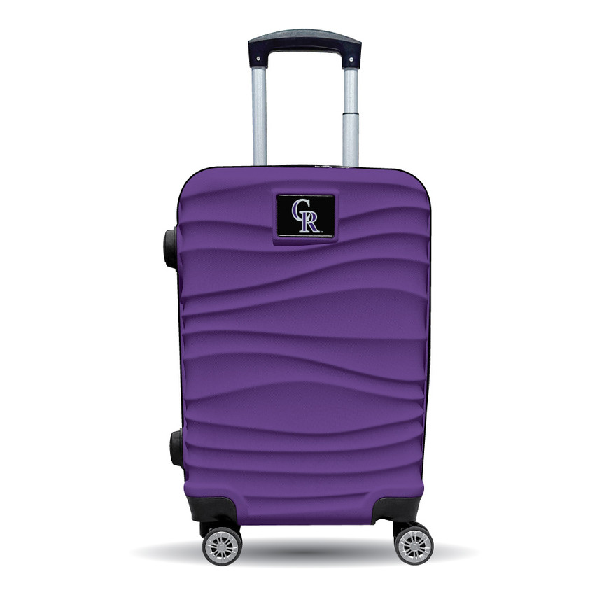 Colorado Rockies Color Blitz 21-Inch Hard-Shell Carry-On Spinner Luggage with TSA Lock - Purple