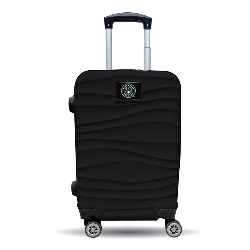 Milwaukee Brewers Color Blitz 21-Inch Hard-Shell Carry-On Spinner Luggage with TSA Lock - Black