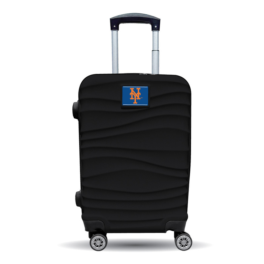 New York Mets Color Blitz 21-Inch Hard-Shell Carry-On Spinner Luggage with TSA Lock - Black