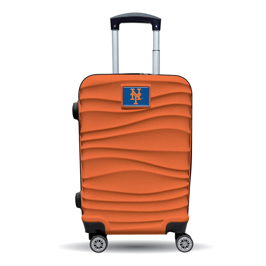 New York Mets Color Blitz 21-Inch Hard-Shell Carry-On Spinner Luggage with TSA Lock - Orange