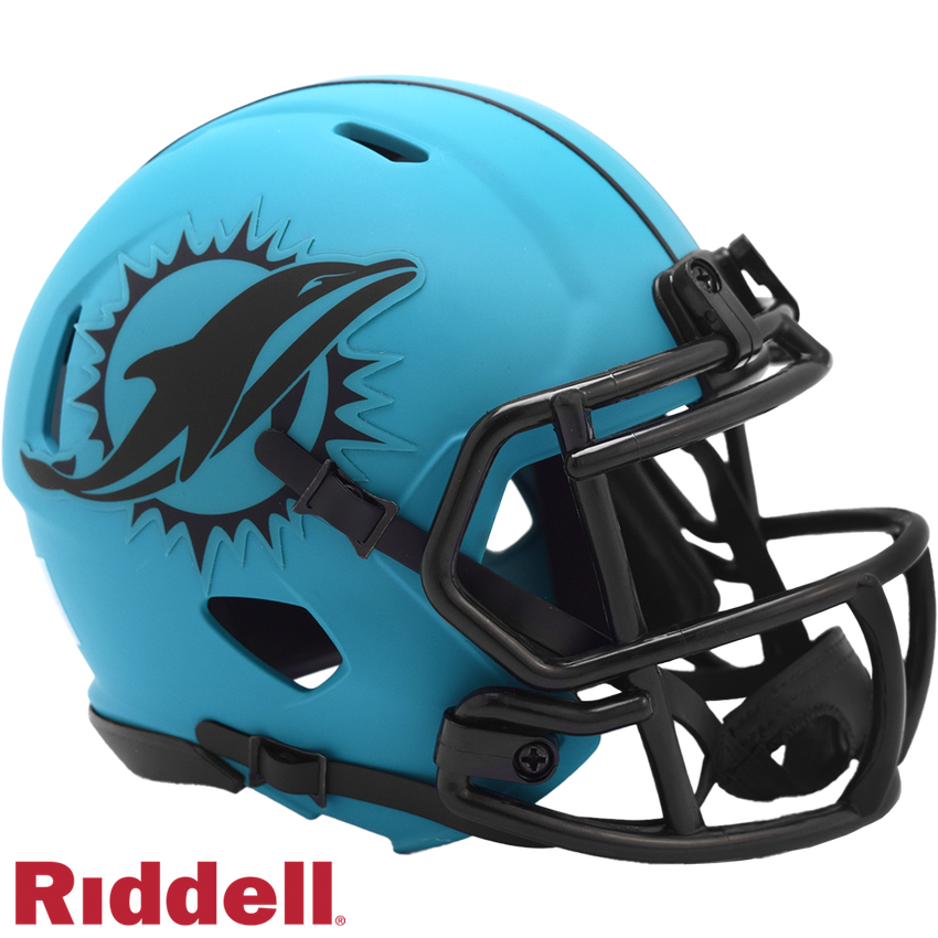 Miami Dolphins Helmet Riddell Replica Mini Speed Style Rave Alternate