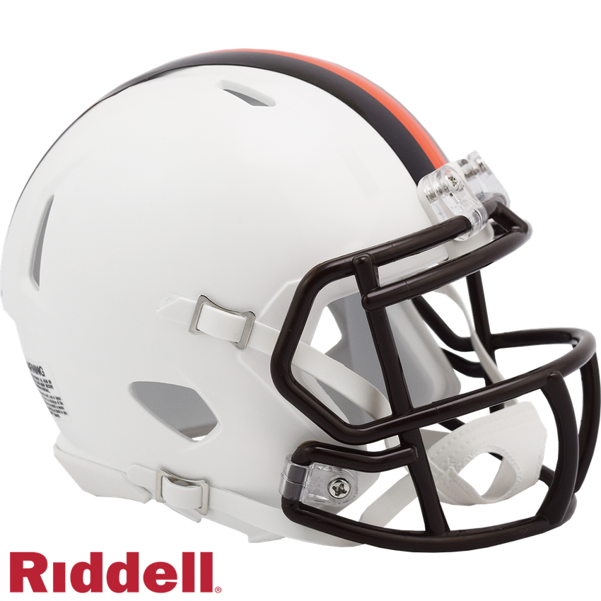 Cleveland Browns Helmet Riddell Replica Mini Speed Style On-Field Alternate 2023 White Out