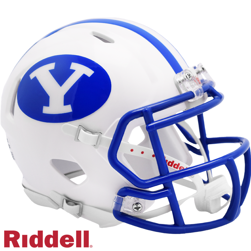 BYU Cougars Helmet Riddell Replica Mini Speed Style White