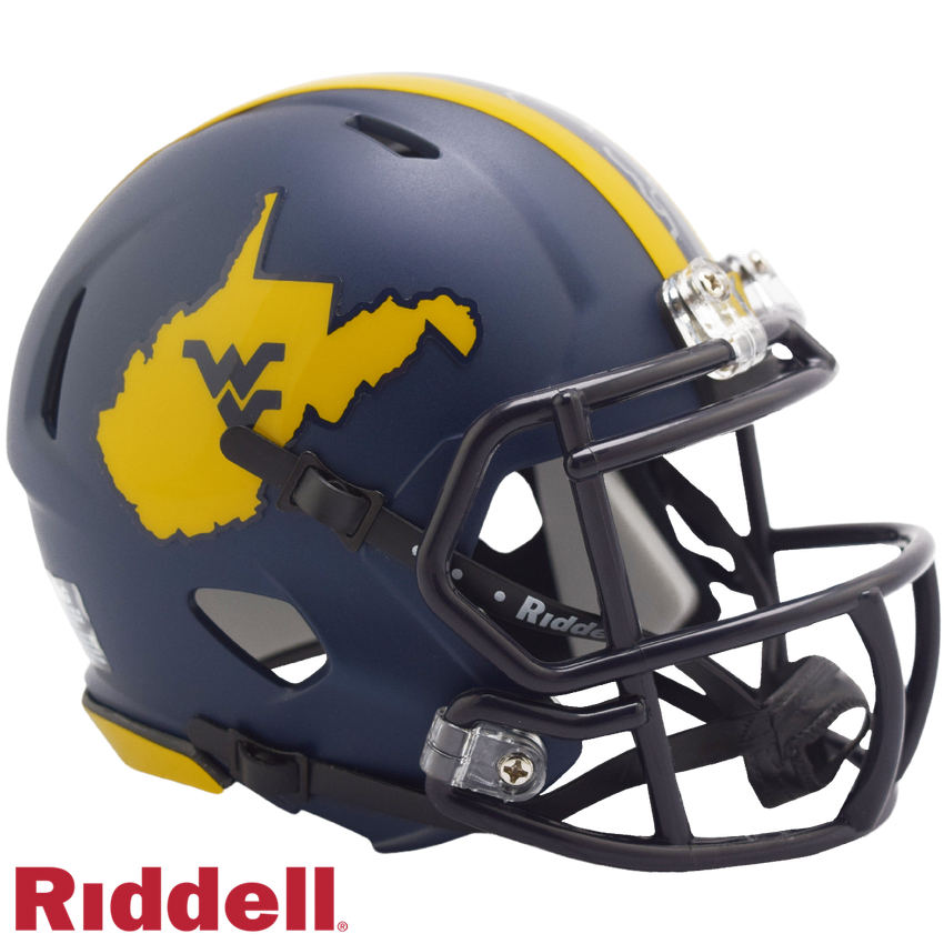 West Virginia Mountaineers Helmet Riddell Replica Mini Speed Style Country Roads 2023